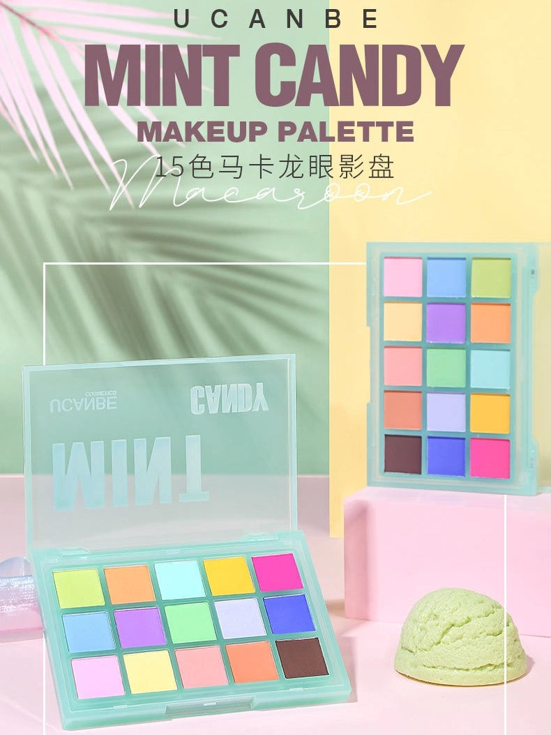 15 Colors Eyeshadow Palette Mint Candy 10.8g