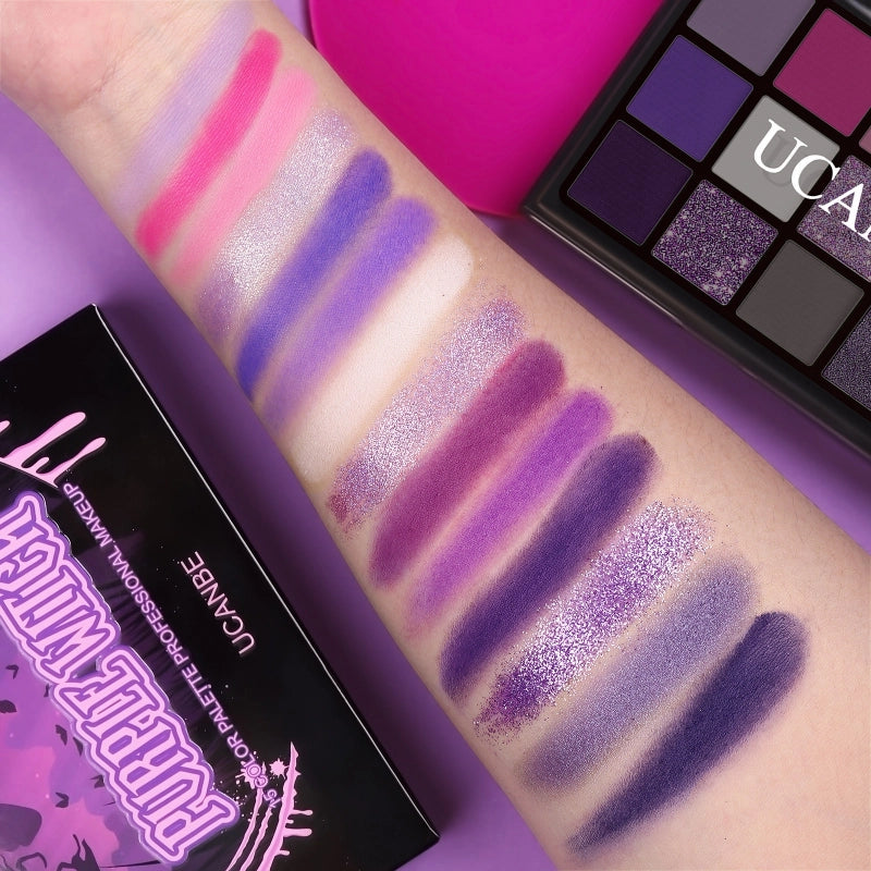 15 Colors Eyeshadow Palette Purple Witch 10.8g