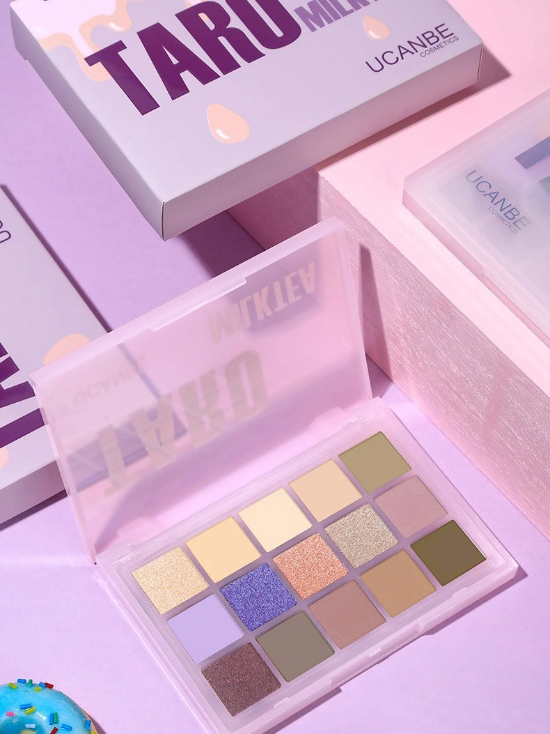 15 Colors Eyeshadow Palette Taro Milktea 10.8g