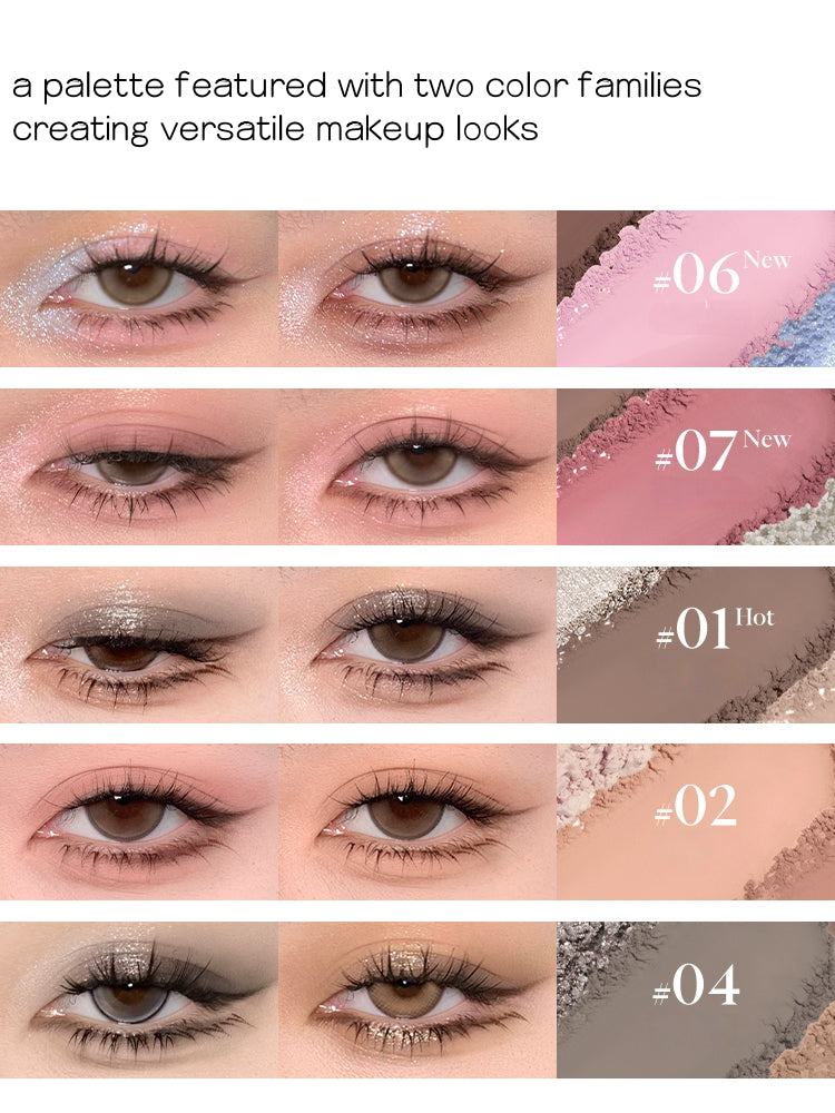 [#07 Pink Mist lsle ] Joocyee 12 Shades Eyeshadow Palette 14g