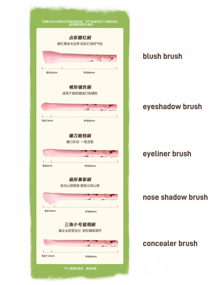 AMORTALS - Wiggle Wiggle Makeup Brushes 5 in Set