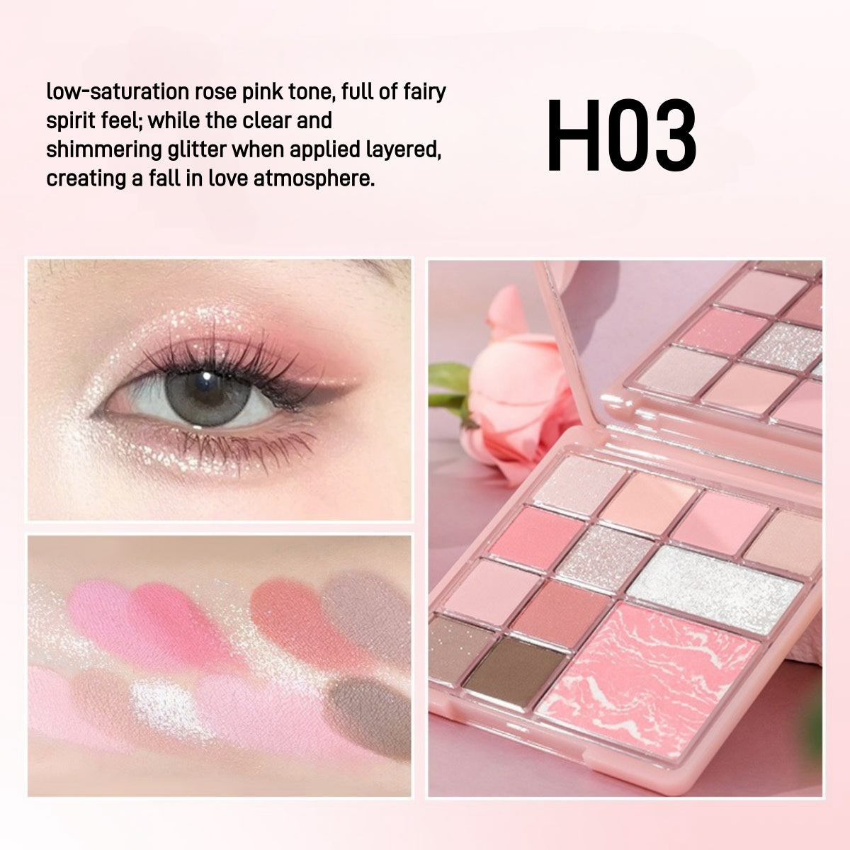 HOLD LIVE Floral Comprehensive Powder Palette 12 Colors 15g