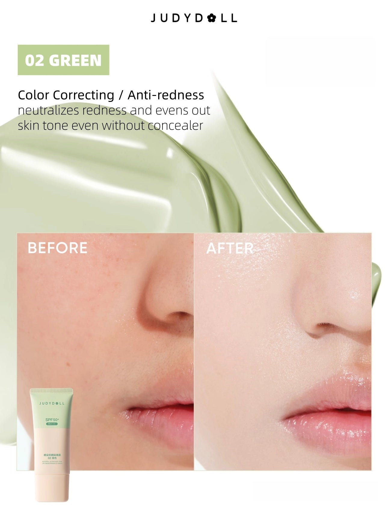 Judydoll -  UV Defense Tone Up Cream Primer SPF50+ PA+++
