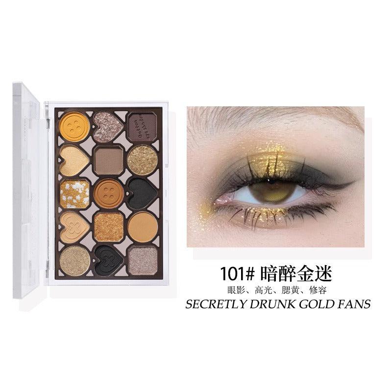 KAXIER Button Series Eye Palette 15 Colors 12g