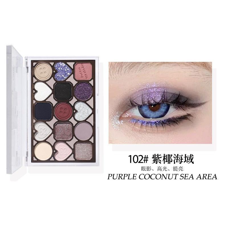 KAXIER Button Series Eye Palette 15 Colors 12g