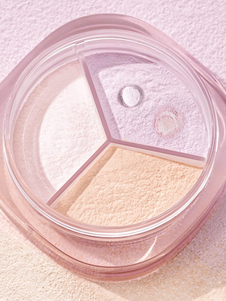 MEIKING - Wild Rose Tricolor Blurring Setting Powder 7g