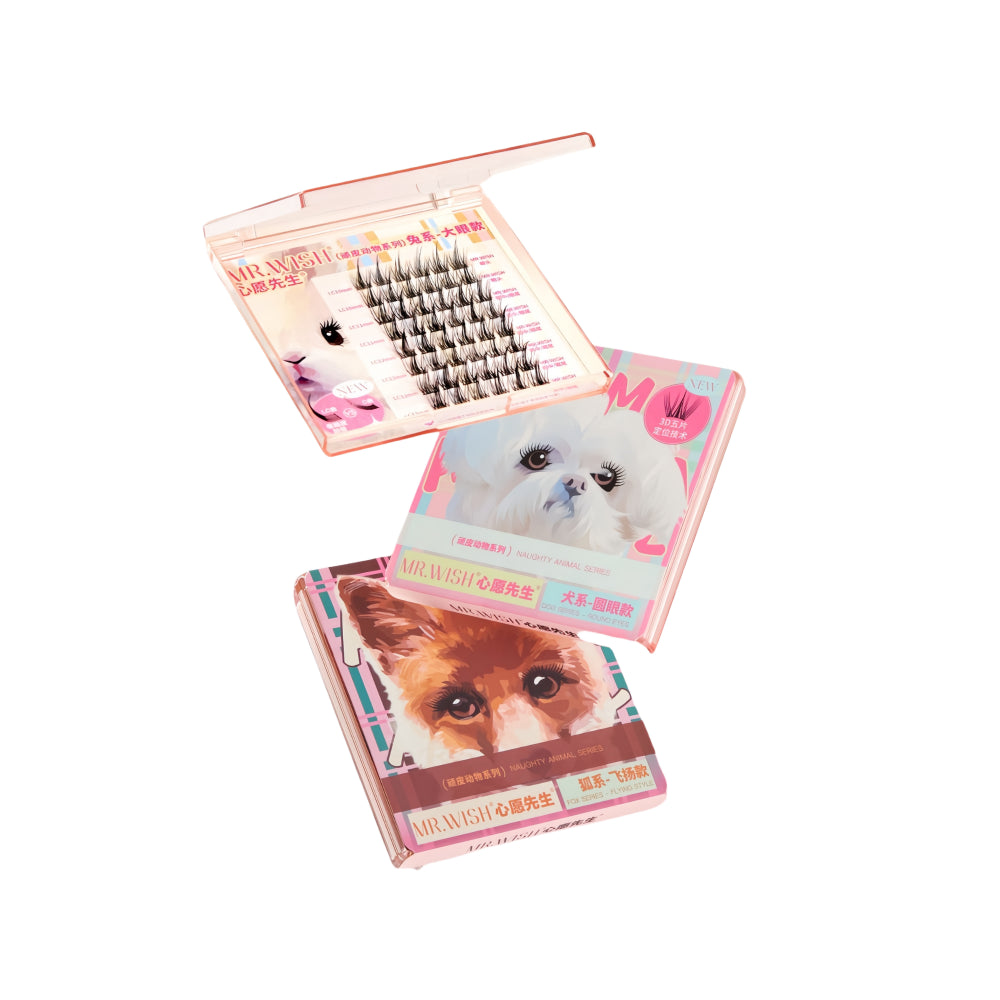 Mr. Wish Naughty Animal Series Rabbit Dog Fox False Eyelashes