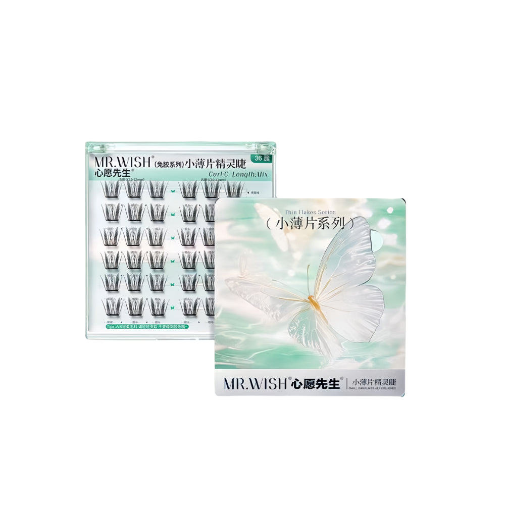 Mr. Wish Thin Flakes Glue Free Eyelashes Butterfly 10-12mm