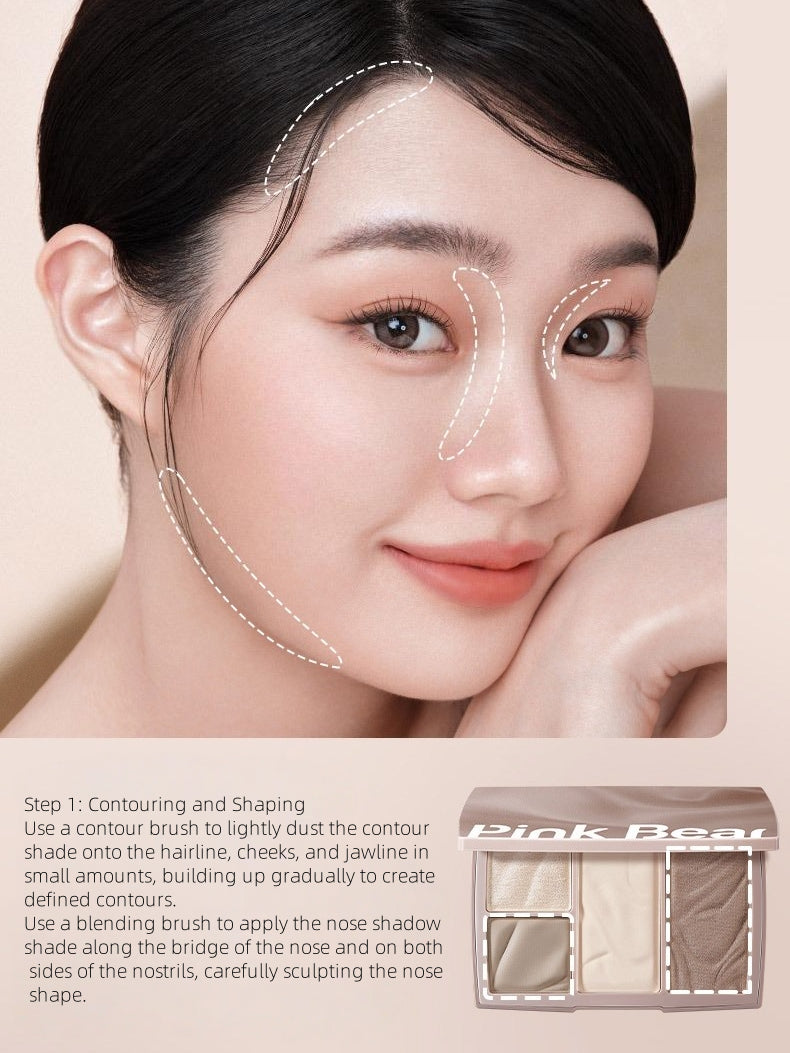 PINKBEAR - Handy Contouring Powder Palette 10g