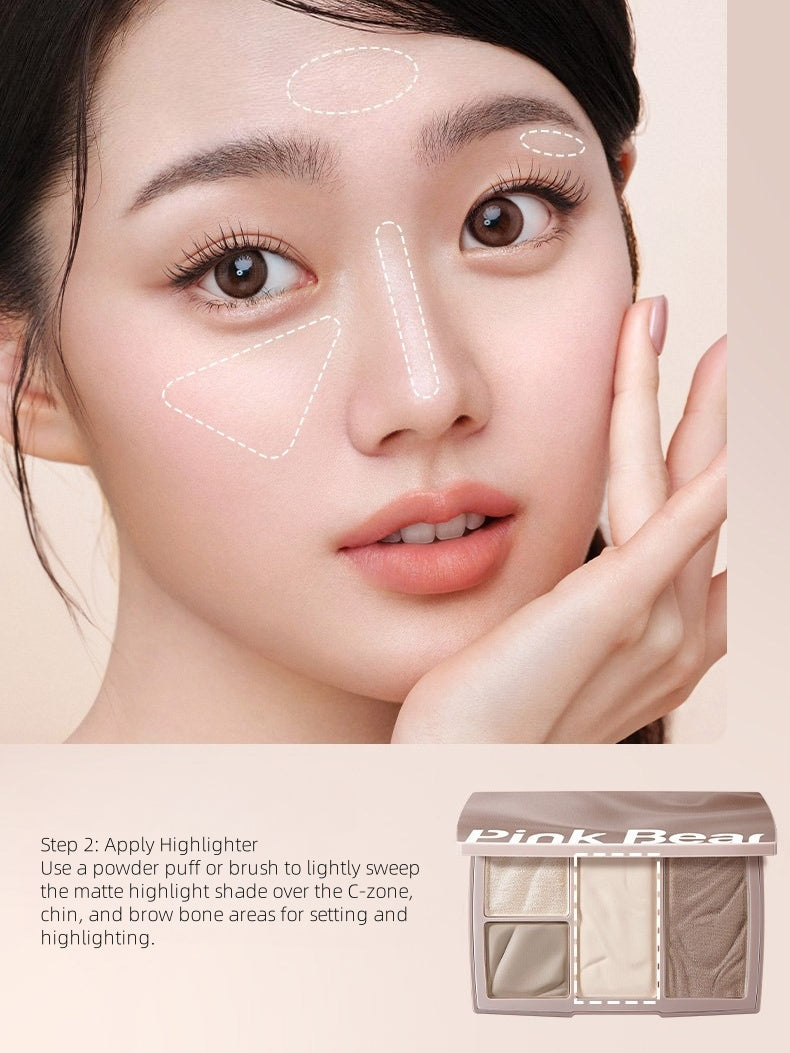 Pink Bear Handy Contouring Powder Palette 10g