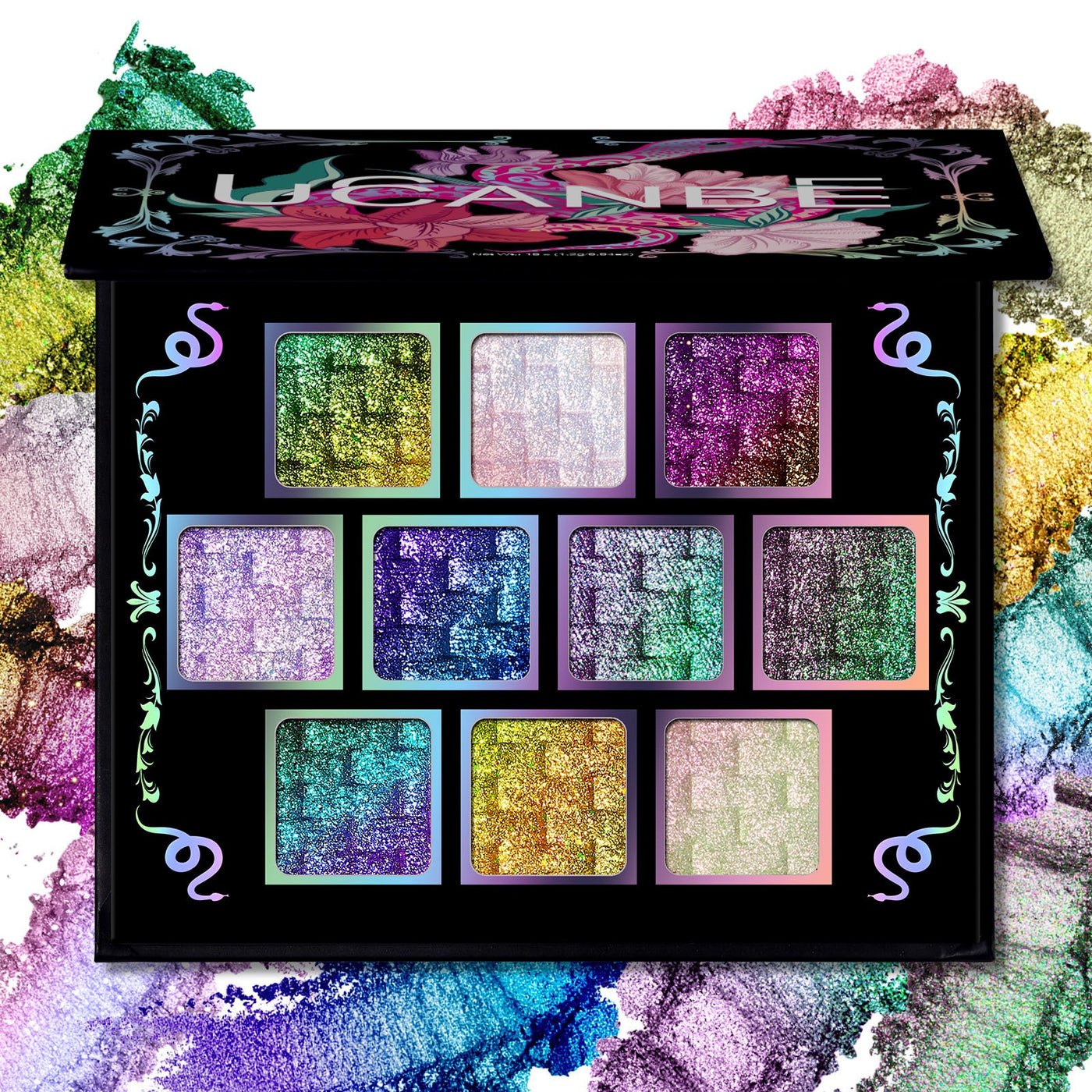 UCANBE - 10 Colors Chameleon Eyeshadow Palette Solar Python 7g